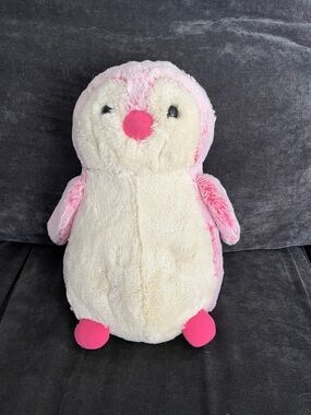 Plush Pink & Cream Penguin Stuffed Animal